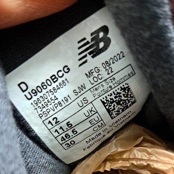 Size 12 New Balance Low Top Sneakers U9060Bcg 2022 Men Maroon Gray - Picture 7 of 15